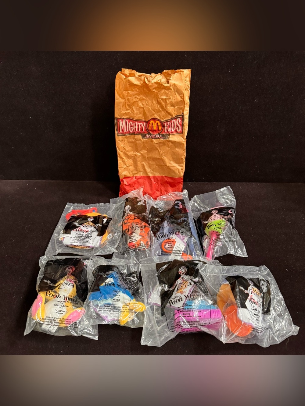 McDonald's The Book of Pooh:  Winnie the Pooh Toy Set 2001 Complete Happy Meal